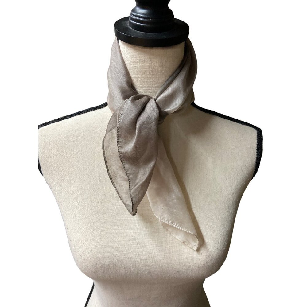 Womens Beige Square Scarf Hombre 21 x 21 inches